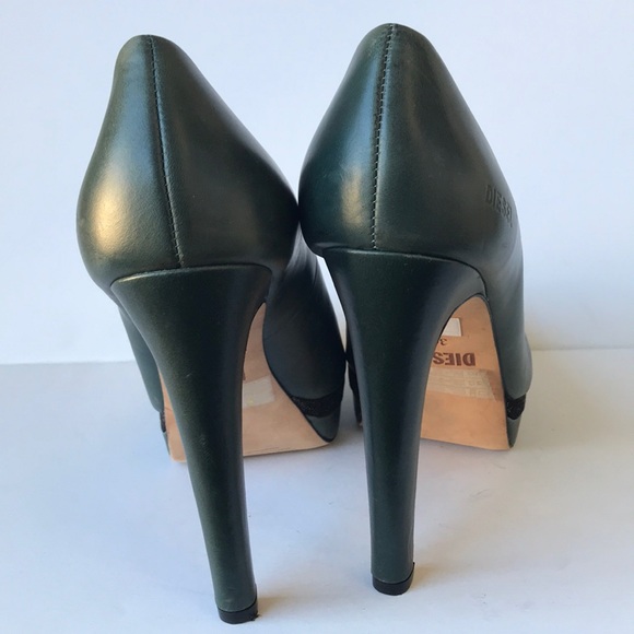 Diesel 'Melrose' Ashly Platform Heels Green 9M - Picture 6 of 9